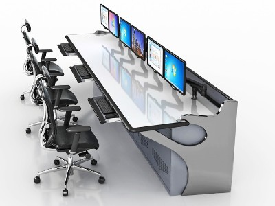 某作战指挥室控制台总体布局设计